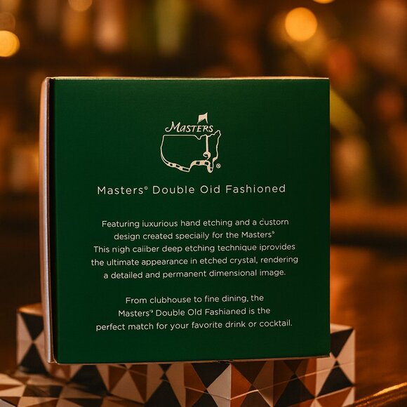 2025 Masters Augusta National Double Old Fashioned Glasses Set of 2...NEW IN BOX - Picture 3 of 3
